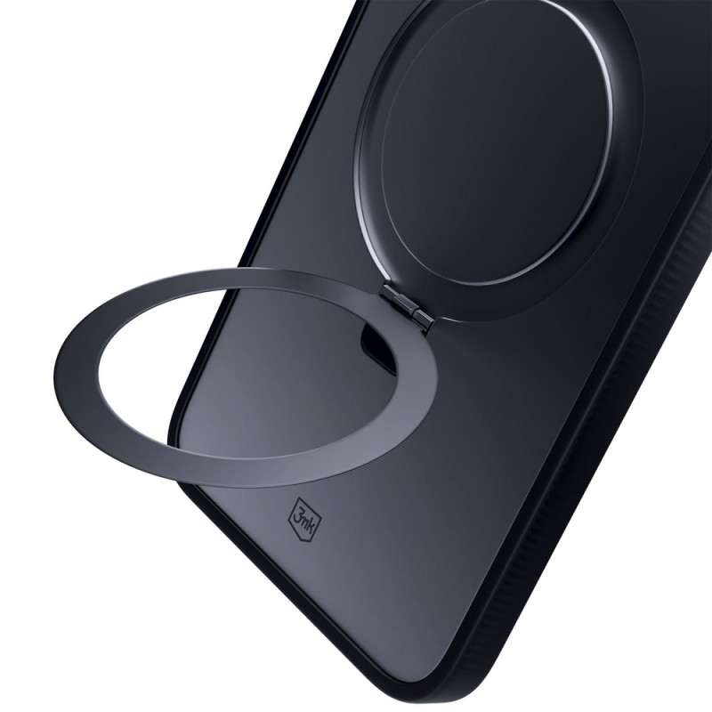3MK Smoke Case Mag&Stand telefona apvalks Samsung Galaxy S25+, melns