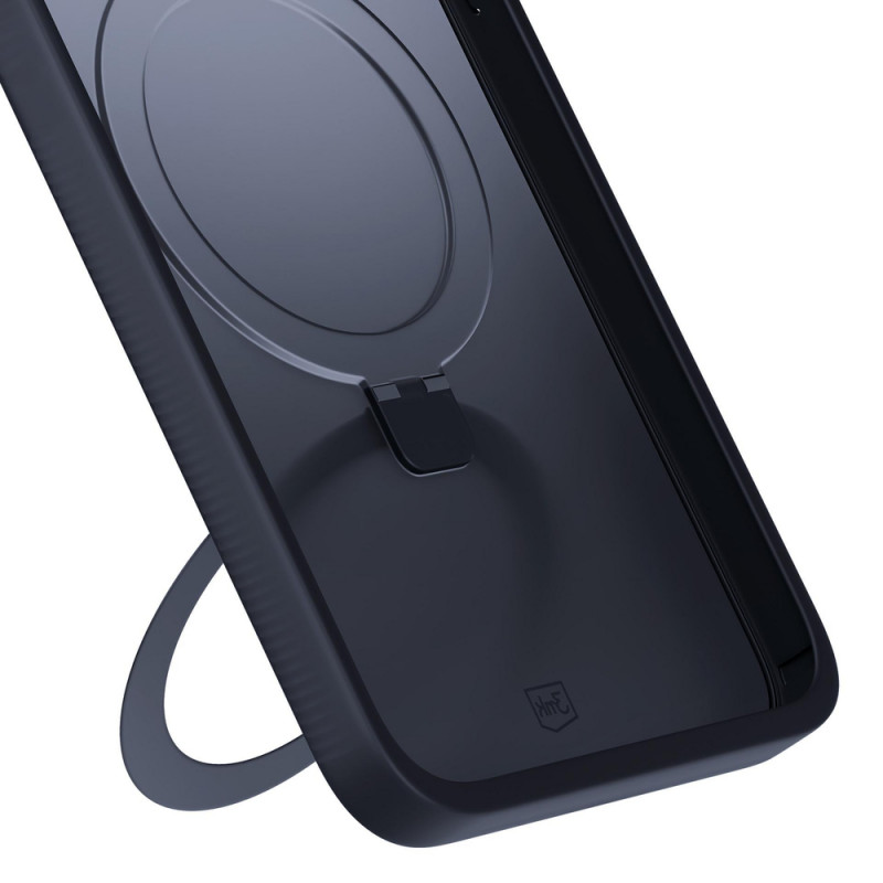 3MK Smoke Case Mag&Stand telefona apvalks Samsung Galaxy S25+, melns