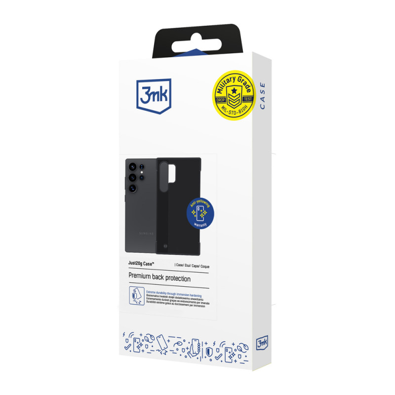 3mk Just20g Matt Case apvalks Samsung Galaxy S25 Ultra, matēts melns