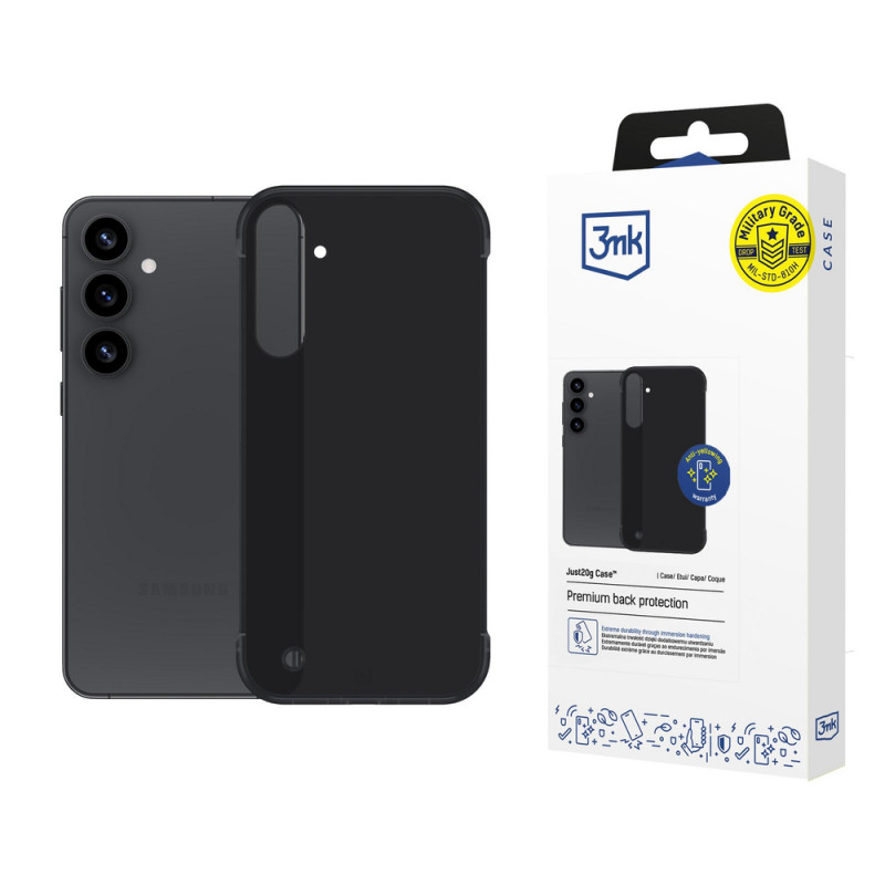 3mk Just20g Matt Case apvalks Samsung Galaxy S25+, matēts melns