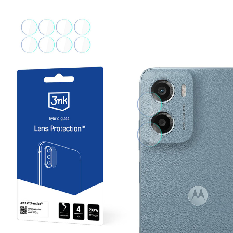 3MK Lens Protection kameras objektīva aizsargs Motorola Moto E15 (4 gab.)
