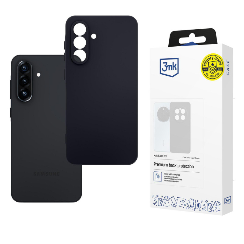3MK Matt Case Pro apvalks Samsung Galaxy A56 5G, melns