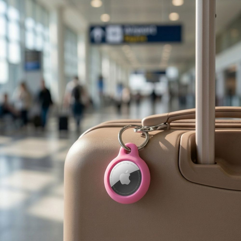 Tech-Protect Rough aizsargājošs atslēgu piekariņš, paredzēts Apple AirTag 1 / 2, rozā