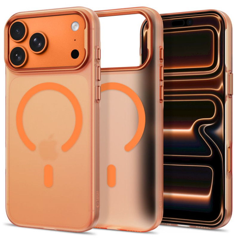 Tech-Protect MagZero MagSafe apvalks, paredzēts Apple iPhone 17 Pro / 18 Pro, matēts Cosmic Orange