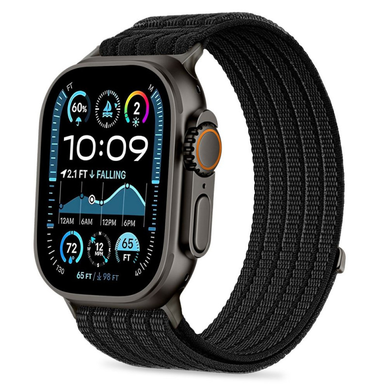 Tech-Protect Nylon Sport siksniņa Apple Watch 44/45/46/49 mm, melna
