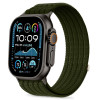 Tech-Protect Nylon Sport siksniņa Apple Watch 44/45/46/49 mm, tumši zaļa