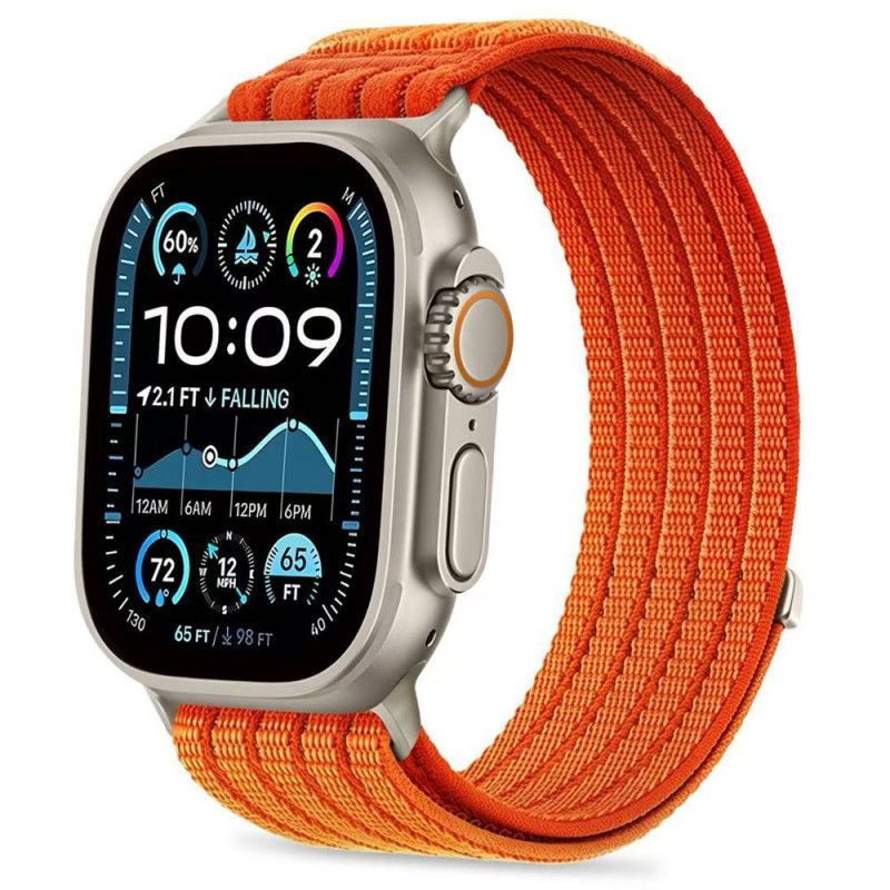 Tech-Protect Nylon Sport siksniņa Apple Watch 44/45/46/49 mm, oranža