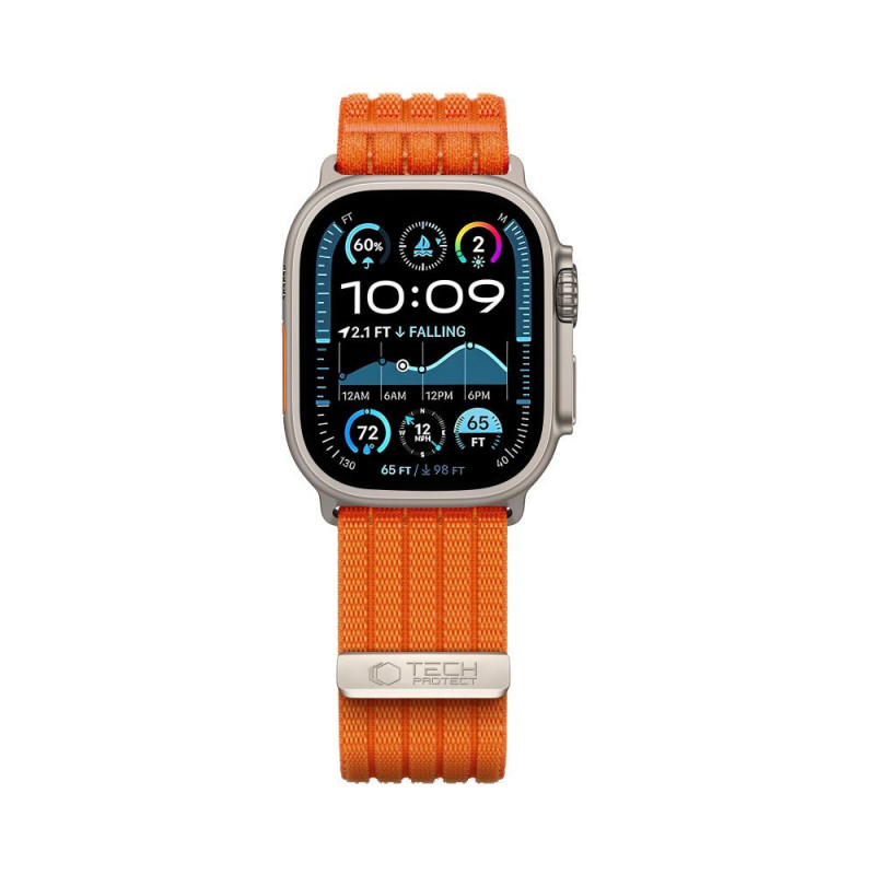 Tech-Protect Nylon Sport siksniņa Apple Watch 44/45/46/49 mm, oranža