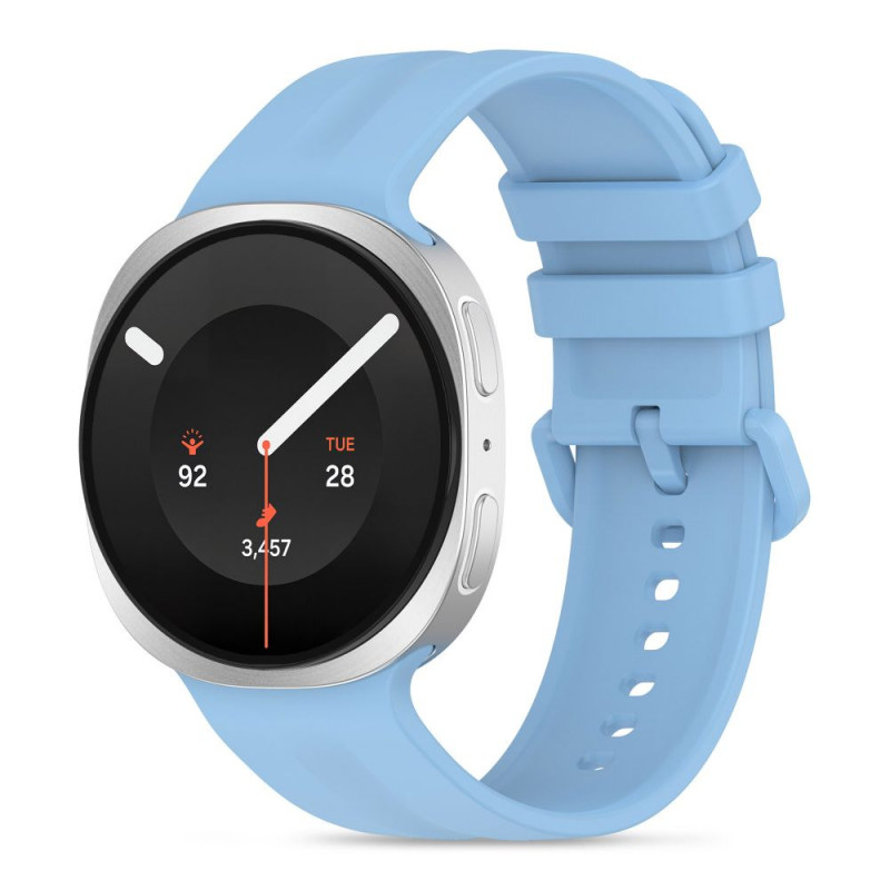 Tech-Protect Silicone Evo siksniņa Samsung Galaxy Watch 8 / 9 / Classic 40 / 44 / 46 mm pulksteņiem, gaiši zila