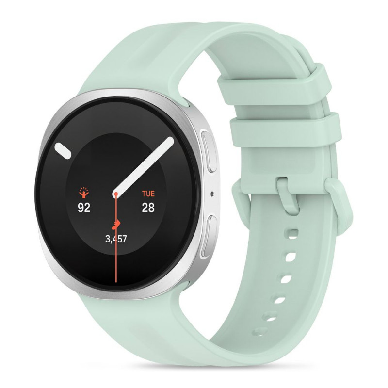 Tech-Protect Silicone Evo siksniņa Samsung Galaxy Watch 8 / 9 / Classic 40 / 44 / 46 mm pulksteņiem, piparmētru krēma