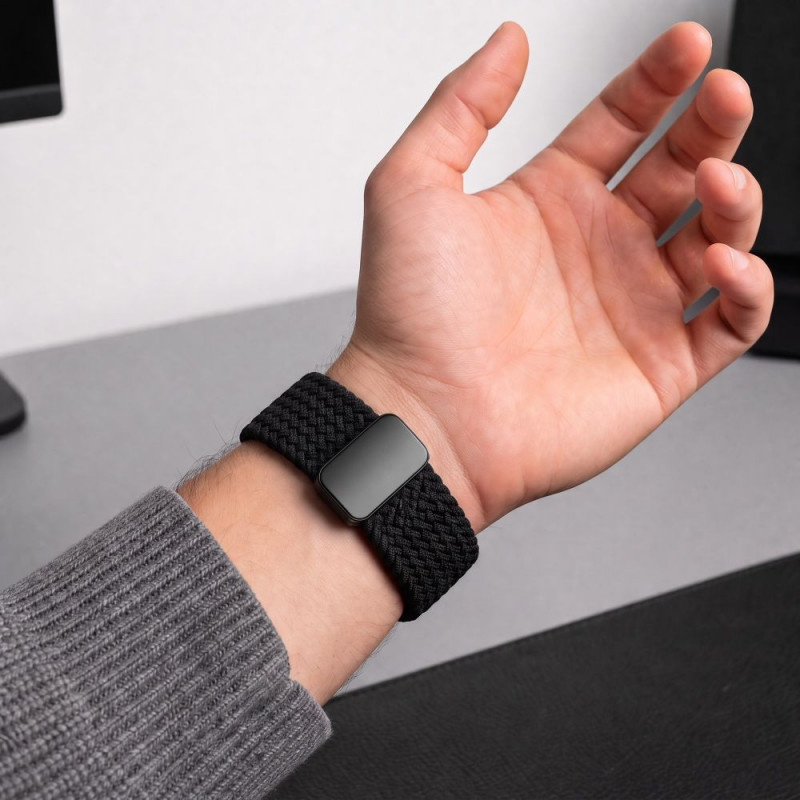 Tech-Protect NylonMag siksniņa Samsung Galaxy Watch 8 / 9 / Classic 40 / 44 / 46 mm pulksteņiem, melna