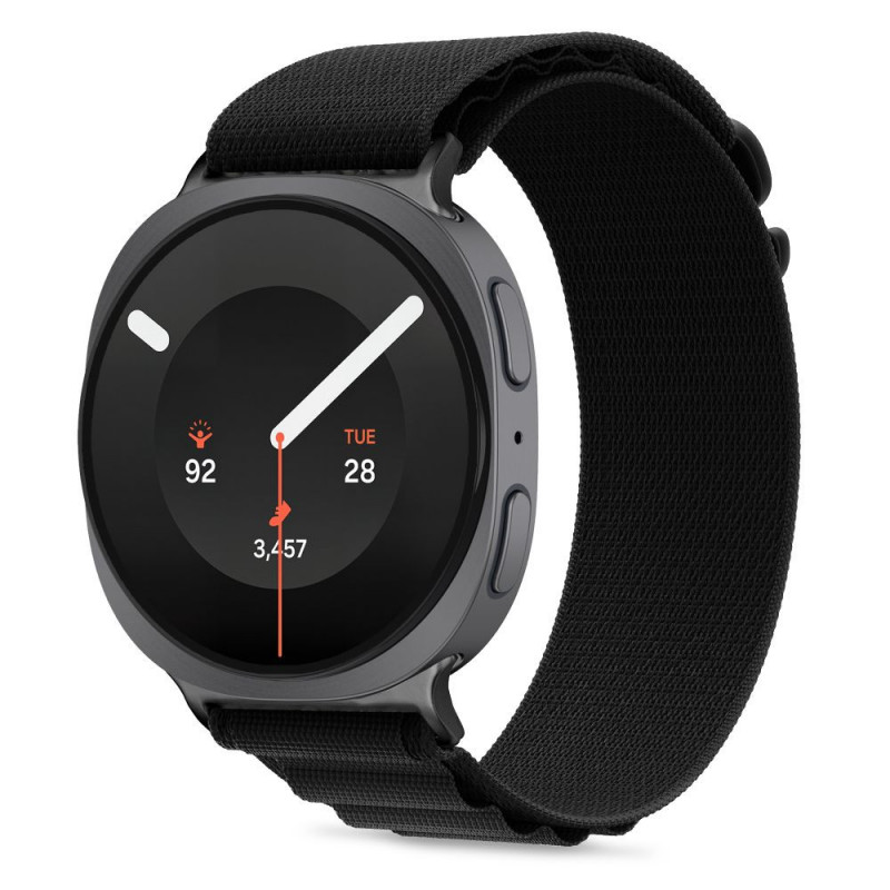 Tech-Protect Nylon Pro siksniņa Samsung Galaxy Watch 8 / 9 / Classic 40 / 44 / 46 mm pulksteņiem, melna
