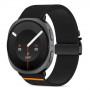 Tech-Protect Nylon Clasp pulksteņa siksniņa, paredzēta Samsung Galaxy Watch 8 / 9 / Classic 40 / 44 / 46 mm, melna