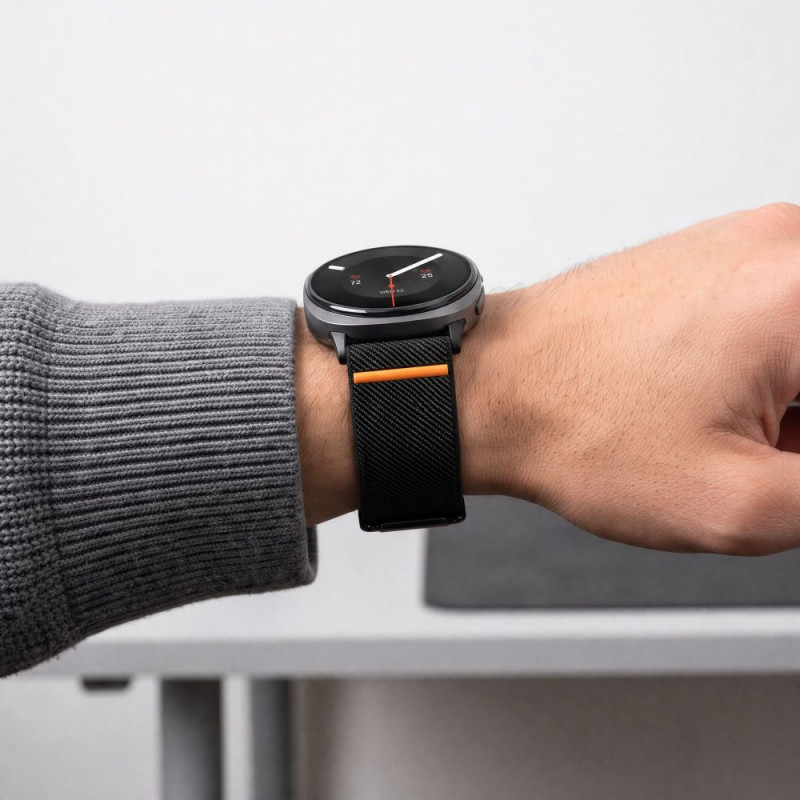 Tech-Protect Nylon Clasp pulksteņa siksniņa, paredzēta Samsung Galaxy Watch 8 / 9 / Classic 40 / 44 / 46 mm, melna