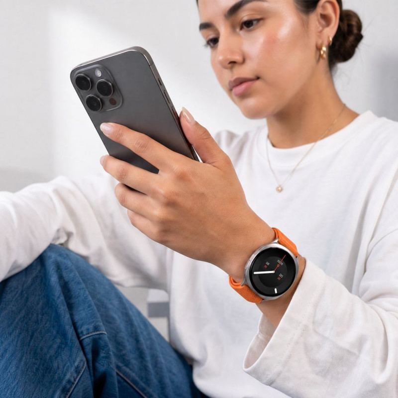 Tech-Protect Nylon Clasp pulksteņa siksniņa, paredzēta Samsung Galaxy Watch 8 / 9 / Classic 40 / 44 / 46 mm, oranža