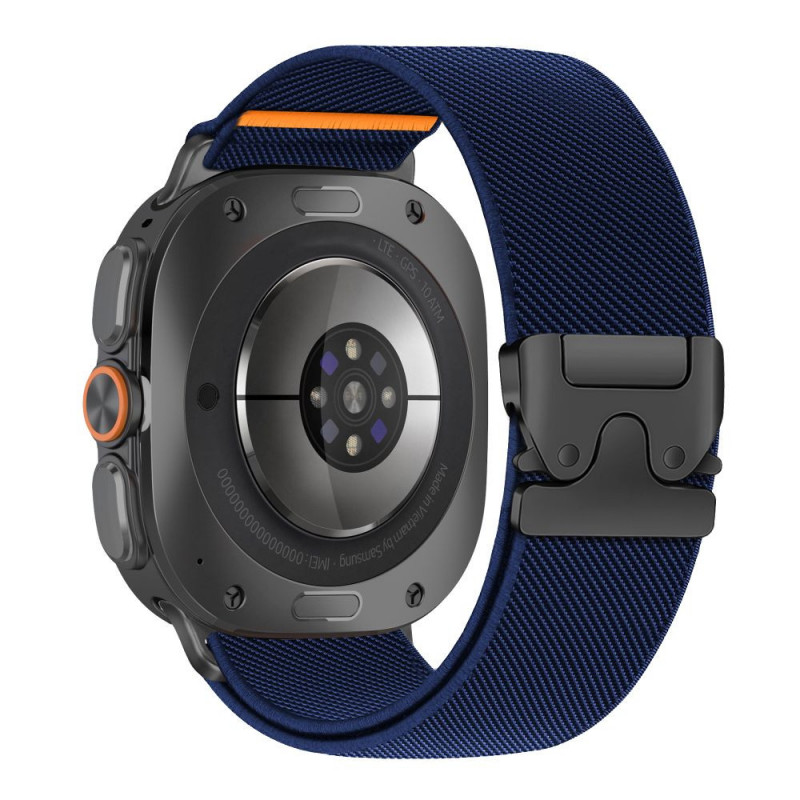 Tech-Protect Nylon Clasp pulksteņa siksniņa, paredzēta Samsung Galaxy Watch Ultra 1 / 2 2024-2026 47 mm, tumši zila