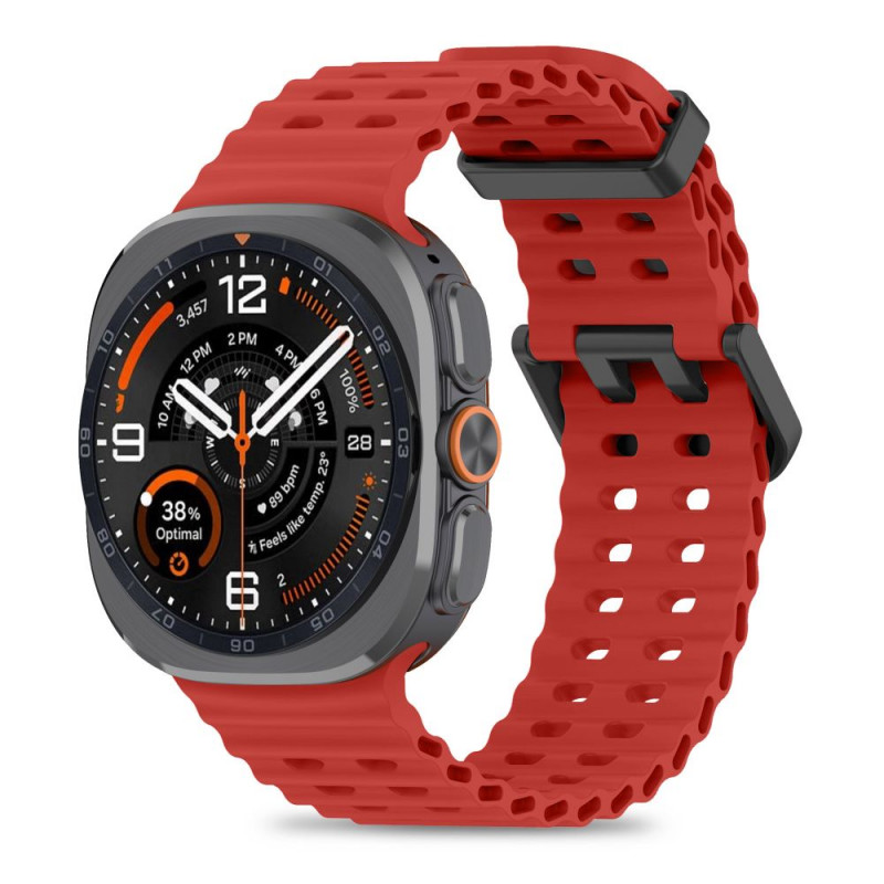 Tech-Protect Iconband Pro pulksteņa siksniņa, paredzēta Samsung Galaxy Watch Ultra 1 / 2 2024-2026 47 mm, tumši sarkana