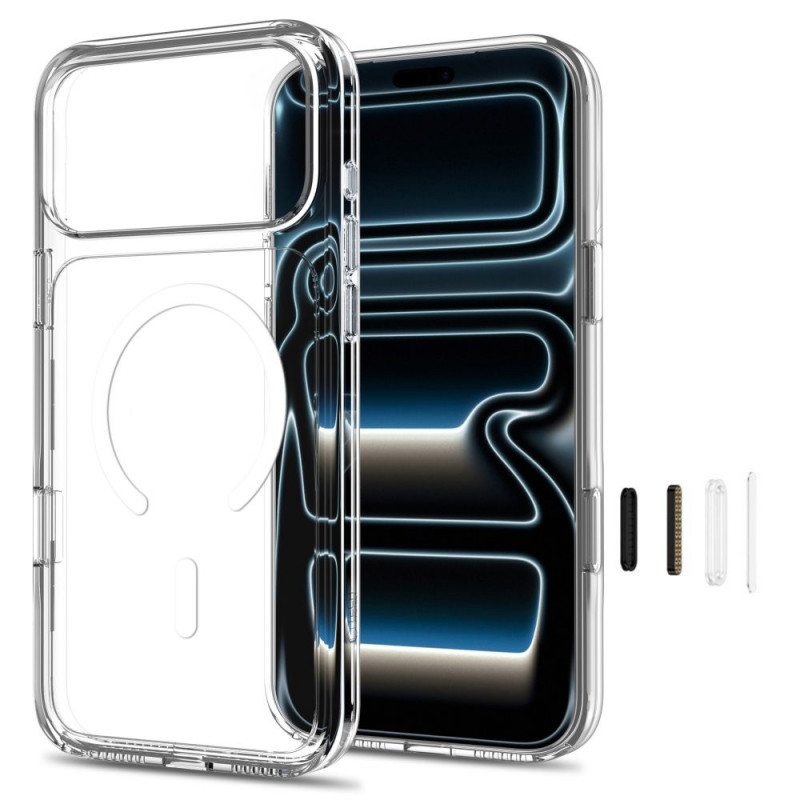 Tech-Protect FlexAir Hybrid CC MagSafe apvalks tālrunim Apple iPhone 17 Pro Max / 18 Pro Max, caurspīdīgs