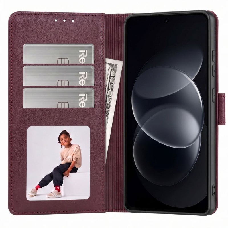 Tech-Protect Wallet maciņš-vāciņš Xiaomi Redmi Note 17 Pro 5G, bordo krāsā
