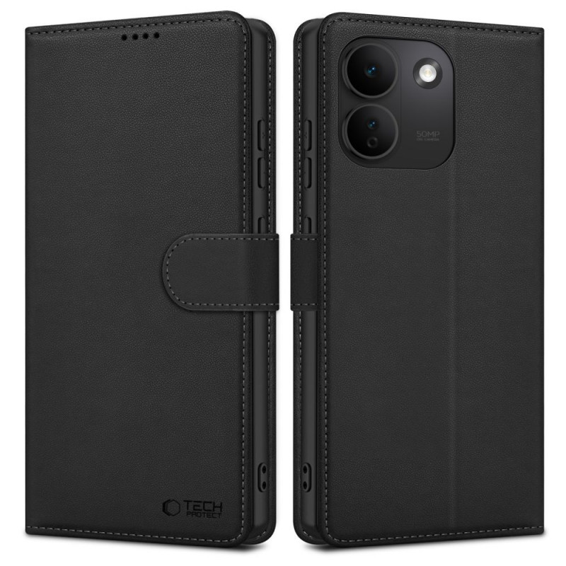 Tech-Protect Wallet maciņš-vāciņš Xiaomi Redmi Note 17 Pro Max 5G, matēts melns