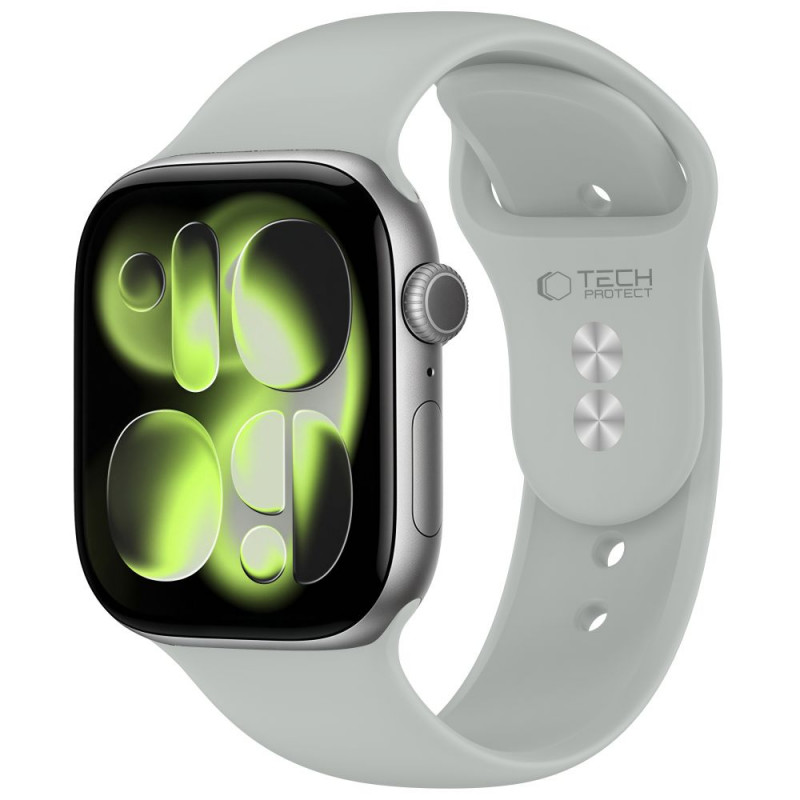 Tech-Protect Silicone siksniņa Apple Watch 8/9/10/11/12/SE 40/41/42 mm, pelēka