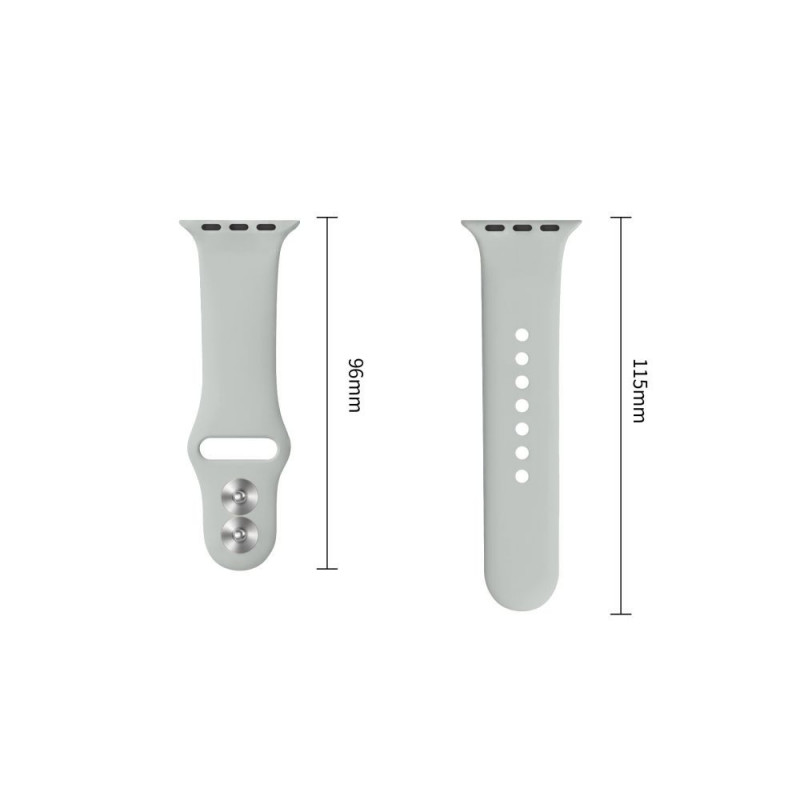 Tech-Protect Silicone siksniņa Apple Watch 8/9/10/11/12/SE 40/41/42 mm, pelēka