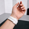Tech-Protect Silicone siksniņa Apple Watch 8/9/10/11/12/SE 40/41/42 mm, balta