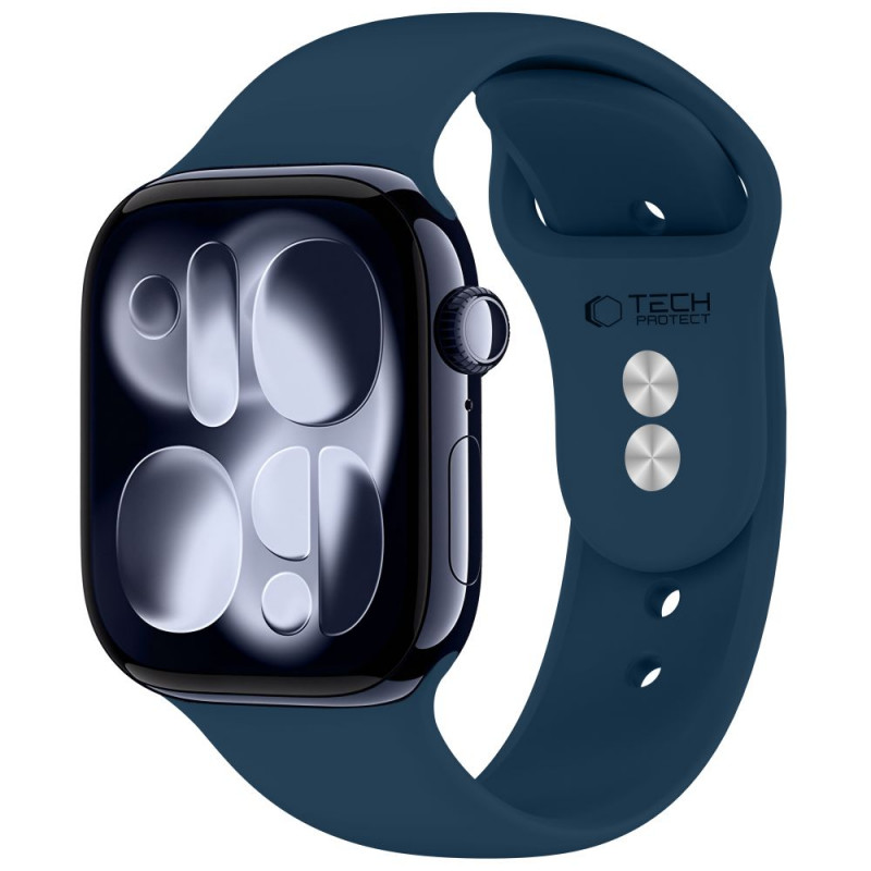 Tech-Protect Silicone siksniņa Apple Watch 8/9/10/11/12/SE 40/41/42 mm, tumši zila