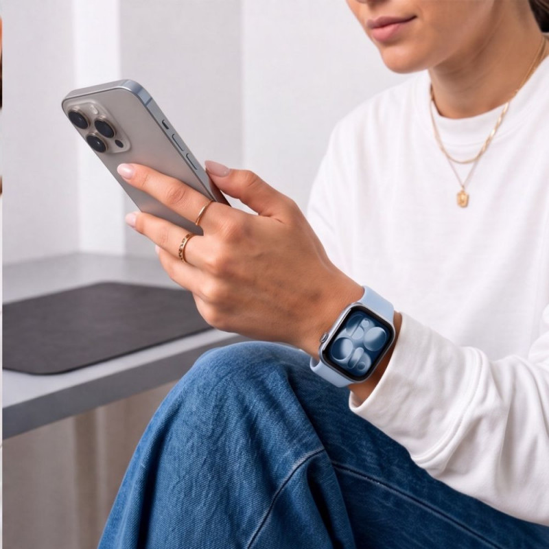 Tech-Protect Silicone siksniņa Apple Watch 8/9/10/11/12/SE 40/41/42 mm, gaiši zila