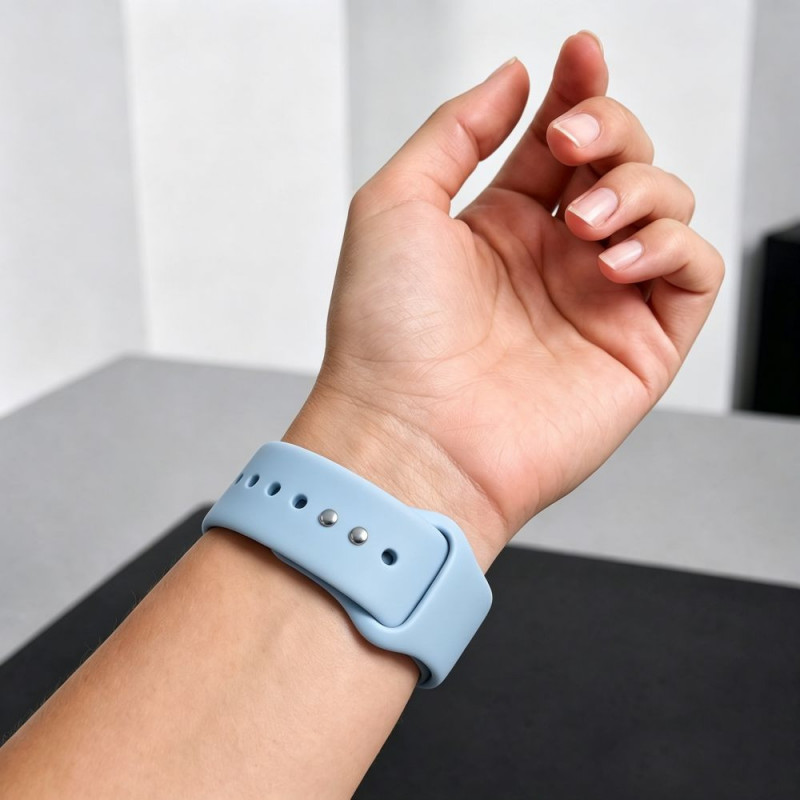 Tech-Protect Silicone siksniņa Apple Watch 8/9/10/11/12/SE 40/41/42 mm, gaiši zila