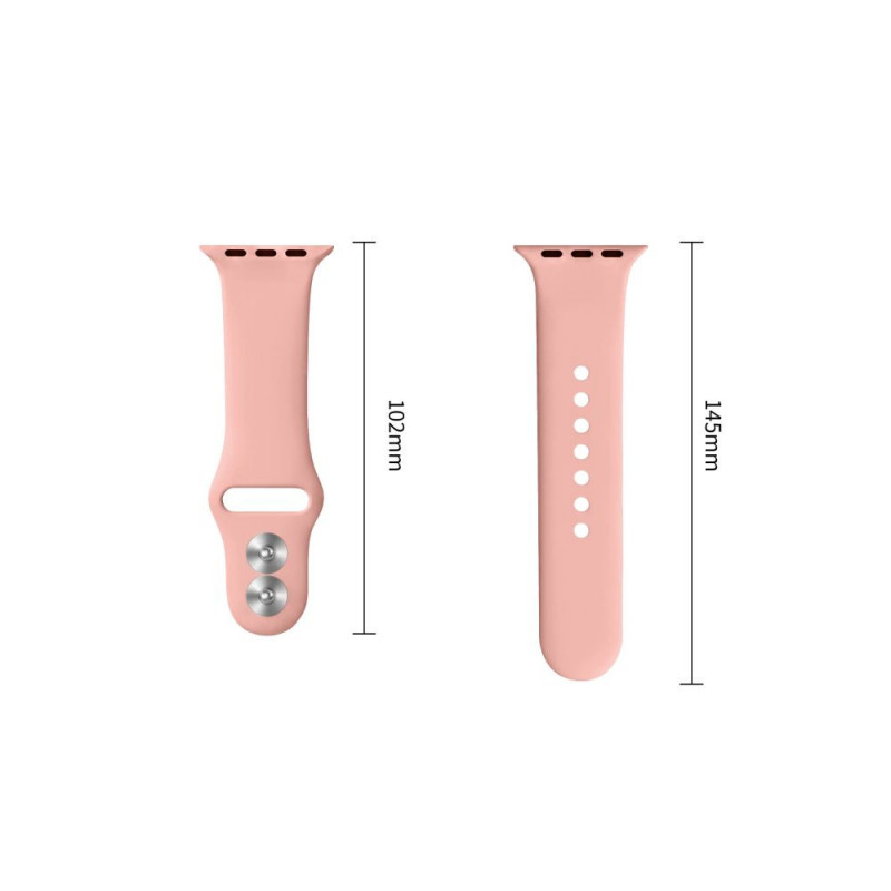 Tech-Protect Silicone siksniņa Apple Watch 8/9/10/11/12/SE/Ultra 44/45/46/49 mm, putekļainas rozes krāsā
