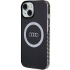 Audi IML Big Logo MagSafe apvalks iPhone 15 / 14 / 13, melns (AUDI000075)