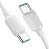 Joyroom S-A14 Multi-Color Series USB-C - USB-C kabelis, 60 W, 480 Mbps, 1,2 m, balts (S-CC100A141W)
