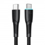 Joyroom Starry Series SA32-CC3 USB-C - USB-C kabelis, 60 W, 480 Mbps, 1 m, melns