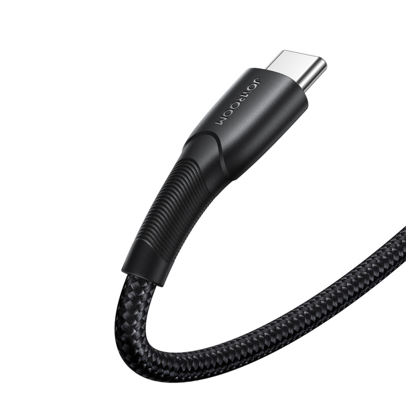 Joyroom Starry Series SA32-CC3 USB-C - USB-C kabelis, 60 W, 480 Mbps, 1 m, melns