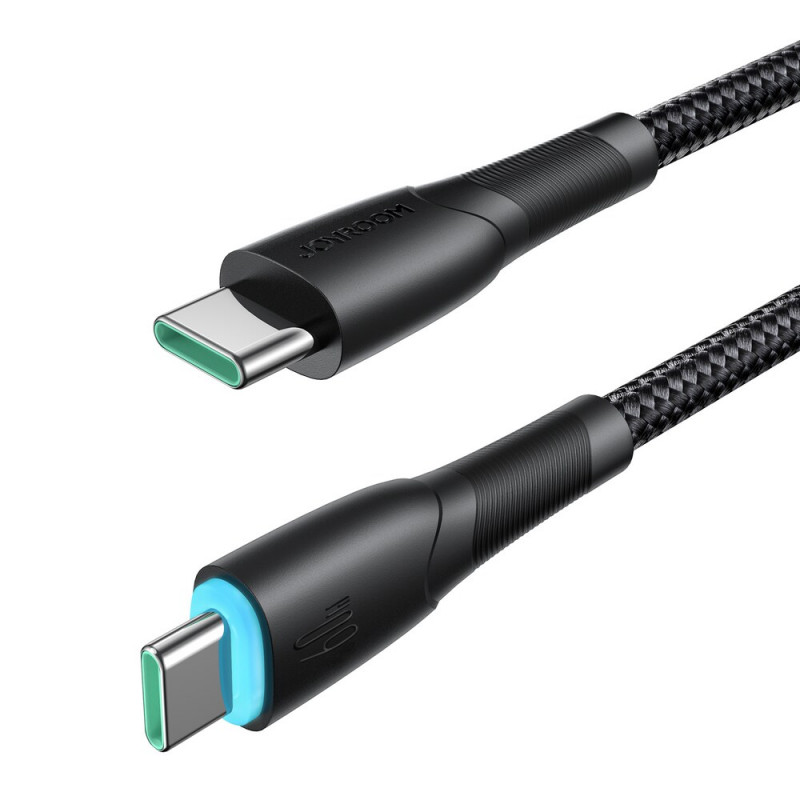 Joyroom Starry Series SA32-CC3 USB-C - USB-C kabelis, 60 W, 480 Mbps, 1 m, melns