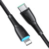 Joyroom Starry Series SA32-CC3 USB-C - USB-C kabelis, 60 W, 480 Mbps, 1 m, melns