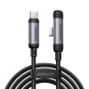 Joyroom EnjoyX Series S-A56 90° USB-C - USB-C kabelis, 60 W, 480 Mbps, 1,2 m, melns