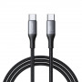 Joyroom Flash Series S-A28 USB-C - USB-C kabelis, 60 W, 480 Mbps, 1 m, melns