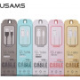 USAMS US-SJ098 U-Turn Micro USB – USB kabelis, 2 A, 1 m, melns