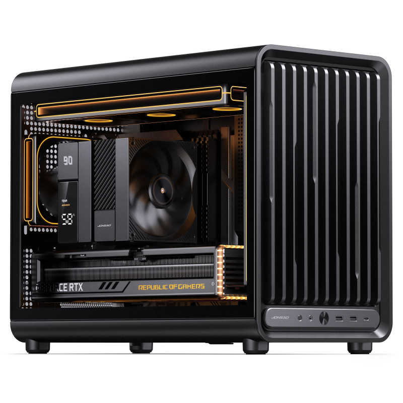 Jonsbo D33 STD datora korpuss, mazs korpuss, mATX, rūdīts stikls, melns (D33 STD BLACK)