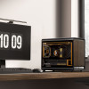 Jonsbo D33 Wood datora korpuss, Micro-ATX, mATX, rūdīts stikls, melns, koks