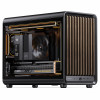 Jonsbo D33 Wood datora korpuss, Micro-ATX, mATX, rūdīts stikls, melns, koks