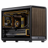 Jonsbo D33 Wood datora korpuss, Micro-ATX, mATX, rūdīts stikls, melns, koks