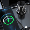 Dudao R5ProN auto lādētājs ar iebūvētu 3 vienā vadu (Lightning / USB-C / micro USB), 3,4 A, 1 m, melns
