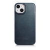 iCarer CE Oil Wax Premium Leather Folio Case magnētisks atverams futlāris iPhone 14 Plus, MagSafe, zils (AKI14220707-BU)