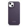 iCarer CE Premium Leather Folio Case magnētisks atverams futlāris iPhone 14 Plus, MagSafe, tumši violets (WMI14220715-DP)