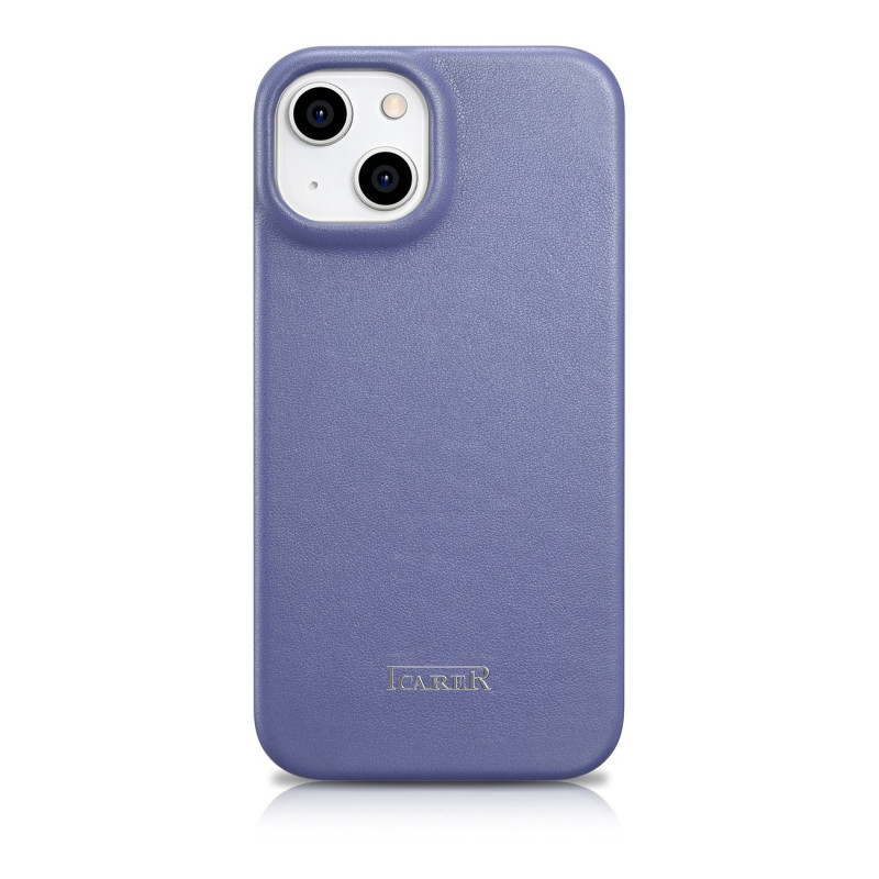 iCarer CE Premium Leather Folio Case ādas futlāris Apple iPhone 14 Plus / 15 Plus, MagSafe, gaiši violets (ICR413)