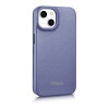 iCarer CE Premium Leather Folio Case ādas futlāris Apple iPhone 14 Plus / 15 Plus, MagSafe, gaiši violets (ICR413)