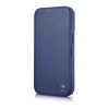 iCarer CE Premium Leather Folio Case magnētisks atverams futlāris iPhone 14 Plus, MagSafe, zils (WMI14220715-BU)